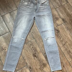 7 for all Mankind Gwenevere Ankle‎ Gray Skinny Jeans Women's Size 28